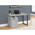 Monarch Specialties - 7763 Bureau 48 po L - Gris Orientation Gauche Ou Droite-L'unite de rangement peuvent être installés sur le côté gauche ou droit au choix ; Fini de tous les côtés pour un placement flexible partout dans un bureau à domicile