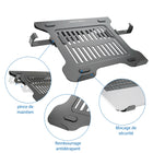 ShoppingAll Support pour ordinateur portable VESA pour bras et supports de moniteur - Noir-Les trous de ventilation sur le plateau sont conçus pour garder votre ordinateur portable au frais et l'empêcher de surchauffer pendant de longues heures d'utilisation.