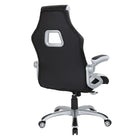 OSP Designs - Chaise de course - noir avec garniture blanche-Accoudoirs relevables réglables