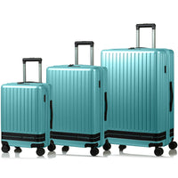 CHAMPS - Ensemble de bagages extensibles  3 pièces - à parois rigides Collection Fresh II - Vert-Materieau Polycarbonate