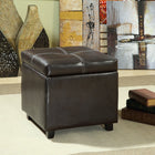 Modway - Treasure Vinyle rembourré Ottoman - Espresso-Cadre composite en bois