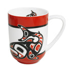 Oscardo - Tasse porcelaine « Salmon » de Jamie Sterritt - 485 ml-Design d’art autochtone - Saumon par Jamie Sterritt, artiste gitksan, œuvre des Premières Nations célébrant le patrimoine culturel et les traditions