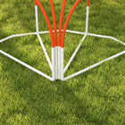 PawHut - Équipement d’agilité pour chien 4 pièces avec piquets de slalom orange-Quatre piquets de sol pour une stabilité sur routes plates 