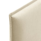 Modway - Camille Mélange de lin rembourré Tête de lit Queen size - Lin-Assemblée requise