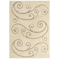 Modway - Jubilant Pousse à la Vigne Défilante Tapis de comédie 8 pi l x 10 pi L - Crème et beige-Tapis de vigne défilante Sprout Area Shag