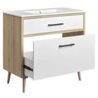 Modway - Maverick 36" Vanette de salle de bain - Chêne blanc-8