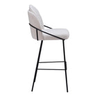 Zuo - Jambi Tabouret de bar - Ivoire - Ensemble de 2-Assemblage requis