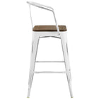 Modway - Promenade Tabouret de bar - Blanc - Ensemble de 2-Un certain assemblage requis
