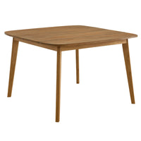 Modway - Vienna 46 po Carré Terrasse extérieure Bois de teck Table à manger, Naturel-Table à manger extérieure carrée