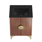 Modway - Daylight 24" Vanette de salle de bain - Noyer noir-Assemblée requise