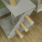 PawHut - arbre à chat du sol au plafond 89 po-100 po hauteur réglable - gris clair-Inclus : poteau à griffer pour satisfaire l'instinct naturel de griffage 