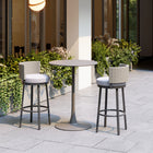 Zuo - Midnight Wave Tabouret de bar - Blanc-Assemblage requis