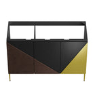 Modway - Alchemist 48" Armoire de toilette de salle de bain (lavabo non inclus) - Or noir-Placage de bois de chêne