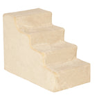 PawHut - Escalier pour animaux 4 marches, escaliers pour chat, pour monter sur le lit - beige-Aidez à prévenir les blessures de votre animal causées par les sauts sur les meubles grâce à nos marches adaptées aux animaux 
