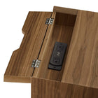 Modway - Ember Bois Table de chevet avec ports USB, Noyer et noyer-Deux tiroirs à extension complète