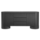 Modway - Duval 71" arrondi Armoire de rangement de buffet - Noir-Étagères ajustables