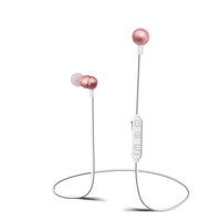 Écouteurs sans fil rechargeables Sharper Image avec microphone - rose (SBT533RG)-Son stéréo sans fil haute définition