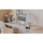 Kanto - Haut-parleurs de référence amplifiés 140 W avec entrées USB-C, RCA et Bluetooth 5.0 - Blanc mat, Paquet de 2-Filtre passe-bas automatique à 80 Hz lorsqu'un subwoofer est branché
