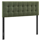Modway - Emily Tissu tapis Tête de lit King Size, Feuillage-Tissu de type lin haut de gamme
