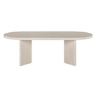 Hudson&Canal - Table basse ovale Alma 48" de largeur - Blanc aulne-La table est fabriquée à partir de matériaux MDF de haute qualité et durables