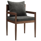 Modway - Remington Fauteuil à manger - Charbon de bois-Cadre en bois massif d’orme