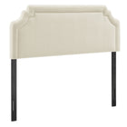 Modway - Magnolia Tissu rembourré Tête de lit King Size - Écru-Tissu tissé en bruyère tissé