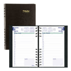 Blueline - 2027 Agenda quotidien CoilPro avec couverture rigide à texture imitation lézard – 8 po x 5 po – Noir – Bilingue-12 mois: janvier 2027 à décembre 2027