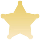 JAM Paper - Rouleaux d'étiquettes standard - étoile de shérif - 2 3/4 x 2 3/4 - feuille métallique dorée - 125 étiquettes/rouleau-Taille : Sheriff Star (2 3/4 x 2 3/4 pouces) | Les étiquettes imprimables sont faciles à créer et à personnaliser.