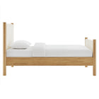 Modway - Maven Taille jumelle Boucle Tapis Lit de plateforme, Feather Oak-Support en lattes de bois