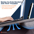 ShoppingAll - Bureau Portatif Avec Coussin – Convient Aux Ordinateurs Portables Jusqu’à 17 Pouces – Gris-Portable Et Léger – Doté d’une poignée de transport pratique. Idéal pour la maison, les voyages ou le travail en déplacement.