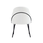Manhattan Comfort - Lot de 4 chaises de salle à manger modernes Gracie 61,5 cm, revêtement similicuir blanc et noir-Assemblage minimal requis Matériel inclus