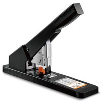 Deli - Agrafeuse robuste – Capacité de 210 feuilles-Performance de grande capacité : Conçue pour les charges de travail exigeantes, cette agrafeuse robuste assemble de manière fiable de 10 à 210 feuilles de papier standard en une seule pression
