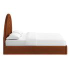 Modway - Solana Arqué Performance Velvet Lit de plateforme complet, Rouille-Base du socle