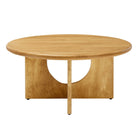 Modway - Rivian Ronde 34 » Table basse - Chêne-Capacité de poids : 176 lb