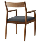 Modway - Solara Bois de cuir végane Fauteuils de salle à manger Ensemble de 2 - Noir noyer-8