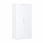 Ceha - Armoire de rangement métallique BDM-180 avec étagères réglables - Blanc-Livré à plat pour une livraison facile et un montage rapide