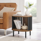 Modway - Fortitude Table d’appoint - Noir noyer-MDF et panneau de particules