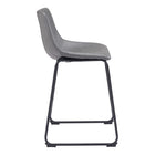 Zuo - Smart Tabouret de comptoir - Charcoal - Ensemble de 2-Garantie limitée de 3 ans