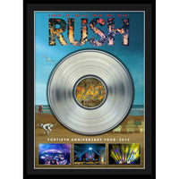 Rush 40th Anniversary Tour with Platinum LP - Impression encadree - 28" x 21"-Qualité supérieure - music memorabilia