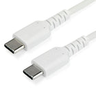 StarTech Câble USB-C vers USB-C de 1 m - Blanc-Chargez vos appareils à l'aide d'un câble USB Type-C haut de gamme conçu pour résister à votre utilisation quotidienne