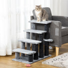 PawHut - Escalier pour chat à 4 marches, petit arbre avec jouet - 23,5 po x 16 po x 25 po-Balle suspendue pour le divertissement 