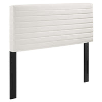 Modway - Tranquil Chenal Touffé Tête de lit King/King de Californie, Blanc-Tête de lit Channel Tufted King/California King
