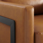 Modway - Posse Cuir végane Chaise d’accent - Black Tan-7