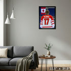 Connor McDavid 20x29 Team Canada White-V Back View - Toile encadree - 22" x 31"-Prêt à accrocher - livré entièrement assemblé