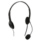 Adesso - Xtream H4 Casque stéréo double 3,5 mm avec micro, réduction de bruit, câble de 6 pi, léger - noir-Microphone à réduction de bruit pour des appels d’une clarté exceptionnelle