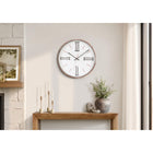 Monarch Specialties - 9094 Horloge Murale Rond de 14" - Cadre Doré-Esthétique, avec sa surface en verre transparent et ses chiffres romains bien visibles, cette horloge analogique est facile à lire même de loin