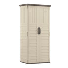 Suncast - Abri vertical - couleur Vanille-Les panneaux en résine multi parois sont conçus pour la solidité et la durabilité.
