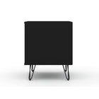 Manhattan Comfort - Table de chevet Rockefeller 20,08" style mi-siècle moderne à 1 tiroir - Noir-Parfait pour le rangement ou l’exposition d’objets