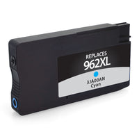 Staples - Cartouche d’encre 3JA00AN HP 962XL remise à neuf - rendement élevé - cyan-Compatible avec: HP OfficeJet Pro 9010, 9010e, 9015, 9016, 9018e, 9019e, 9025, 9025e (HP 962XL)