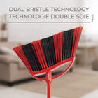 Vileda - Balai Super Angle One Sweep avec porte-poussière - Rouge-La technologie antistatique libère la saleté en une seule touche